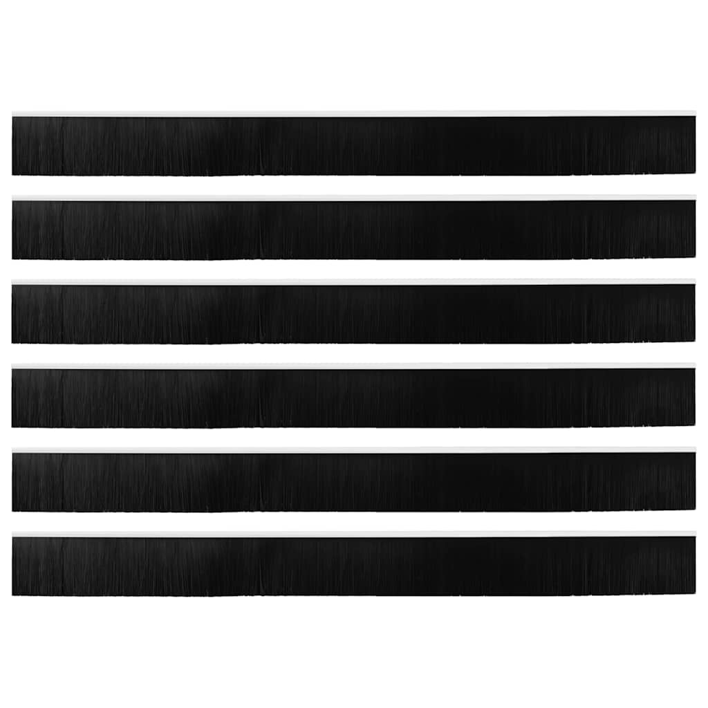 Spazzole per porte a vite 6 pcs Bianco 100 cm Lega di alluminio