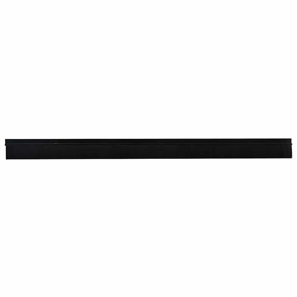 Guarnizione a spazzola per porta autoadesiva 100 cm nero (2 pezzi)