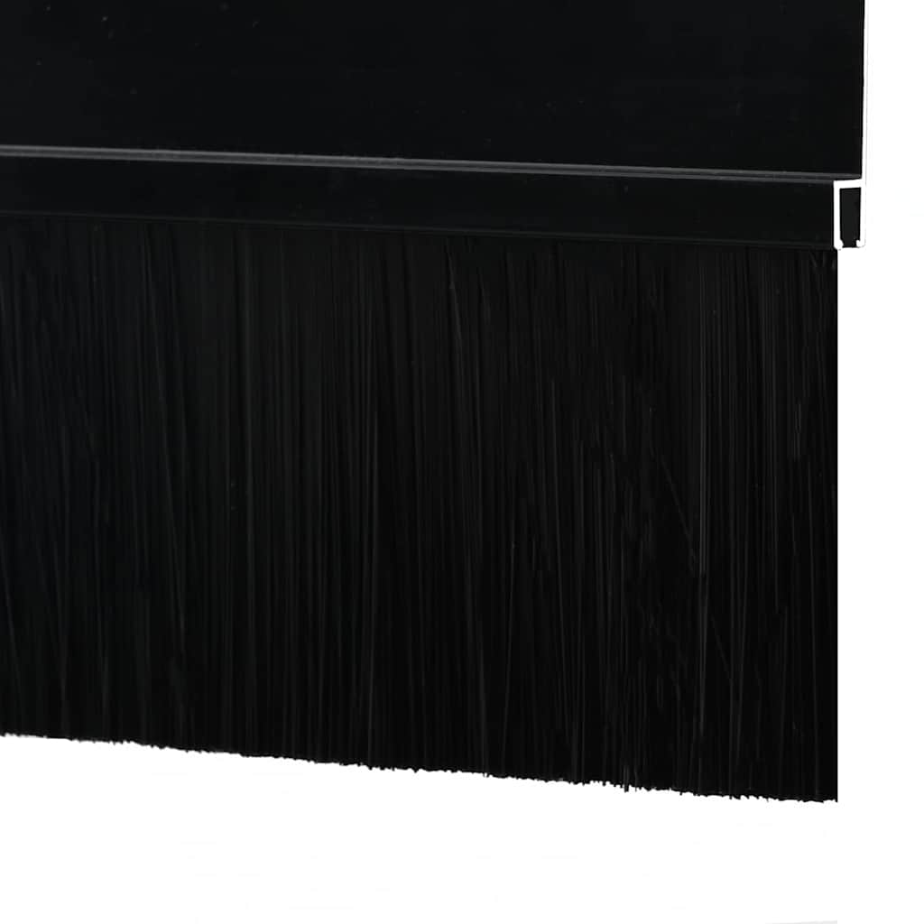 Guarnizione a spazzola per porta autoadesiva 100 cm nero - Set 2 pz