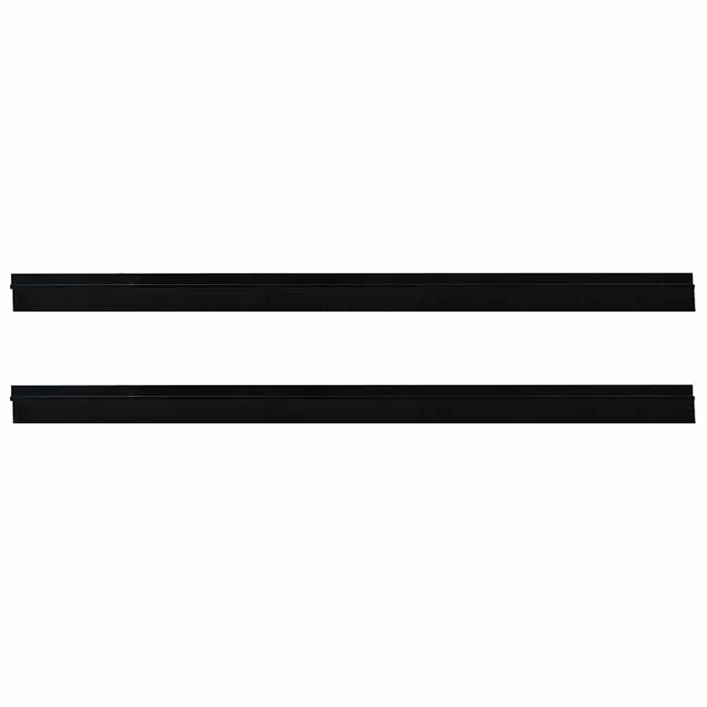 Guarnizione a spazzola per porta autoadesiva 100 cm nero - Set 2 pz