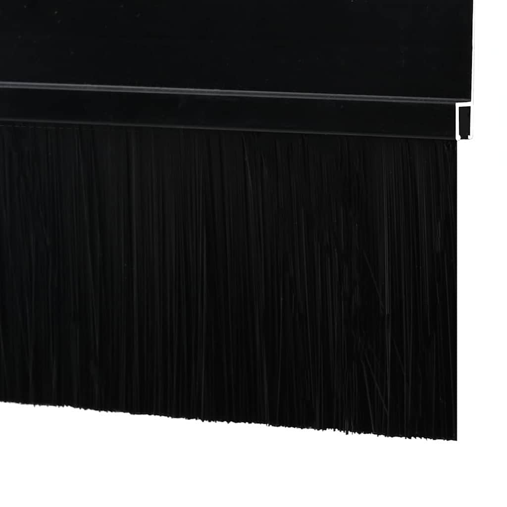 Spazzole per porte autoadesive 2 pz Nero 100 cm
