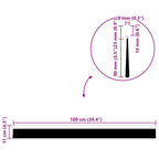 Spazzole per porte autoadesive 2 pz Nero 100 cm