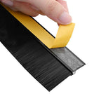 Spazzole per porte autoadesive 6 pcs Nero 100 cm