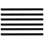 Spazzole per porte autoadesive 6 pcs Nero 100 cm