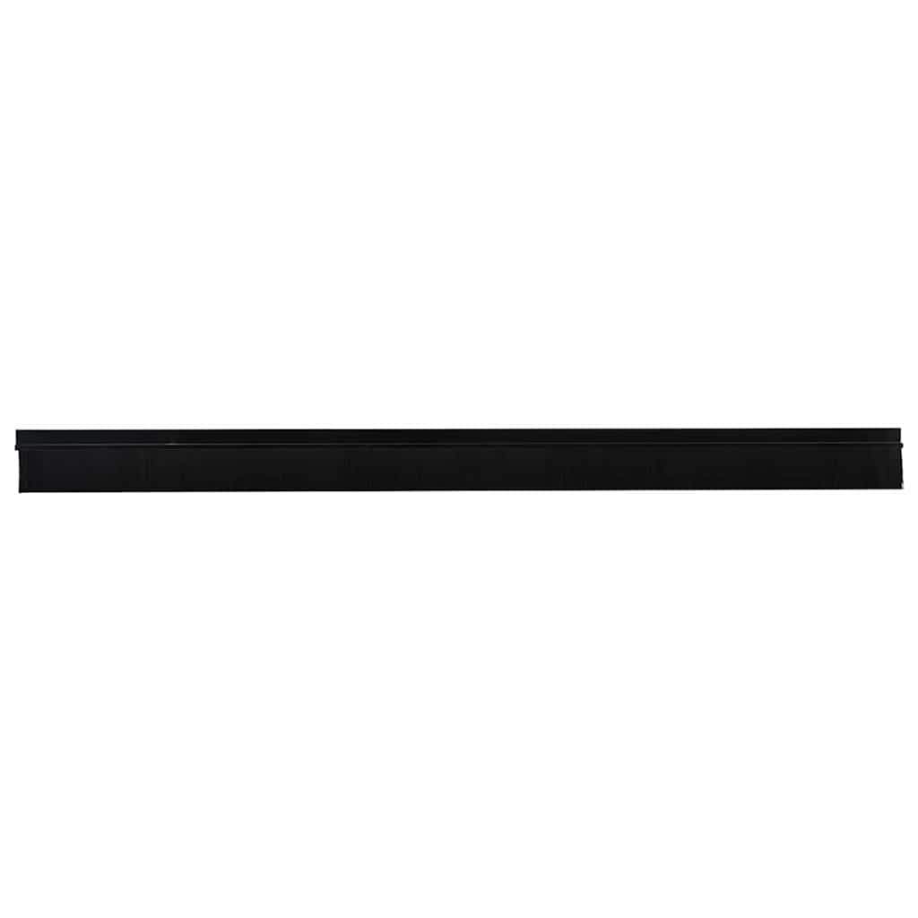 Spazzole per porte autoadesive 6 pezzi Nero 100 cm