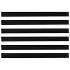 Spazzole per porte autoadesive 6 pezzi Nero 100 cm