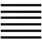 Spazzole per porte autoadesive 6 pezzi Nero 100 cm