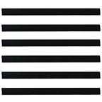 Guarnizione a spazzola per porta autoadesiva 100 cm Nero (6 pezzi)