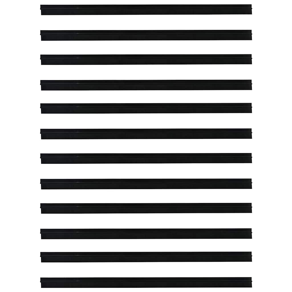 Spazzole per porte autoadesive 12 pz Nero 100 cm