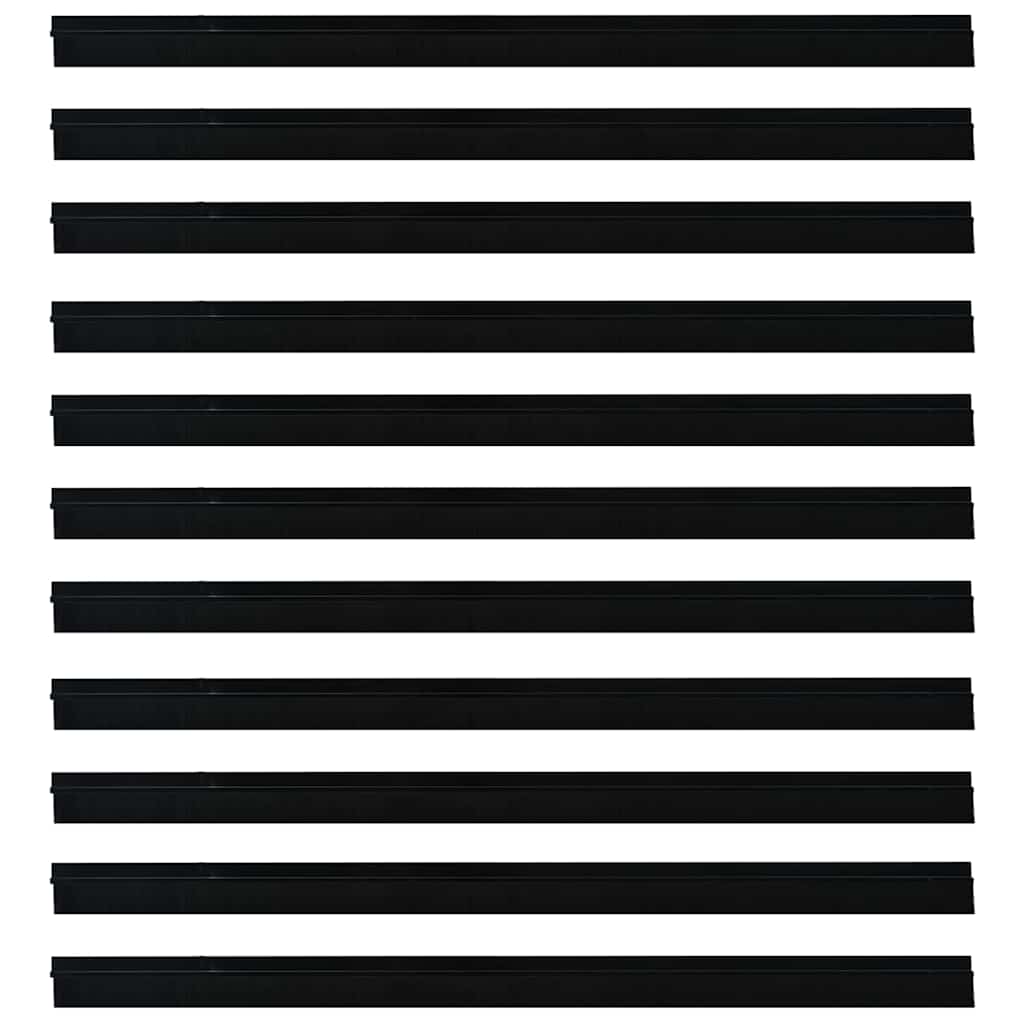 Guarnizioni a spazzola per porte autoadesive 100 cm nero - Set 12 pezzi