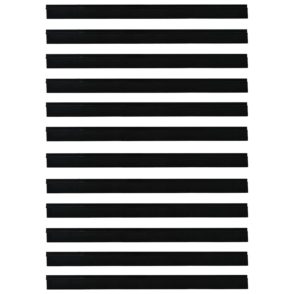 Spazzole per porte autoadesive 12 pz nero 100 cm