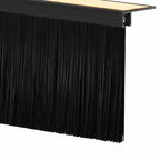 Guarnizioni a Spazzola Autoadesive per Porte 2 pcs Nero 100 cm