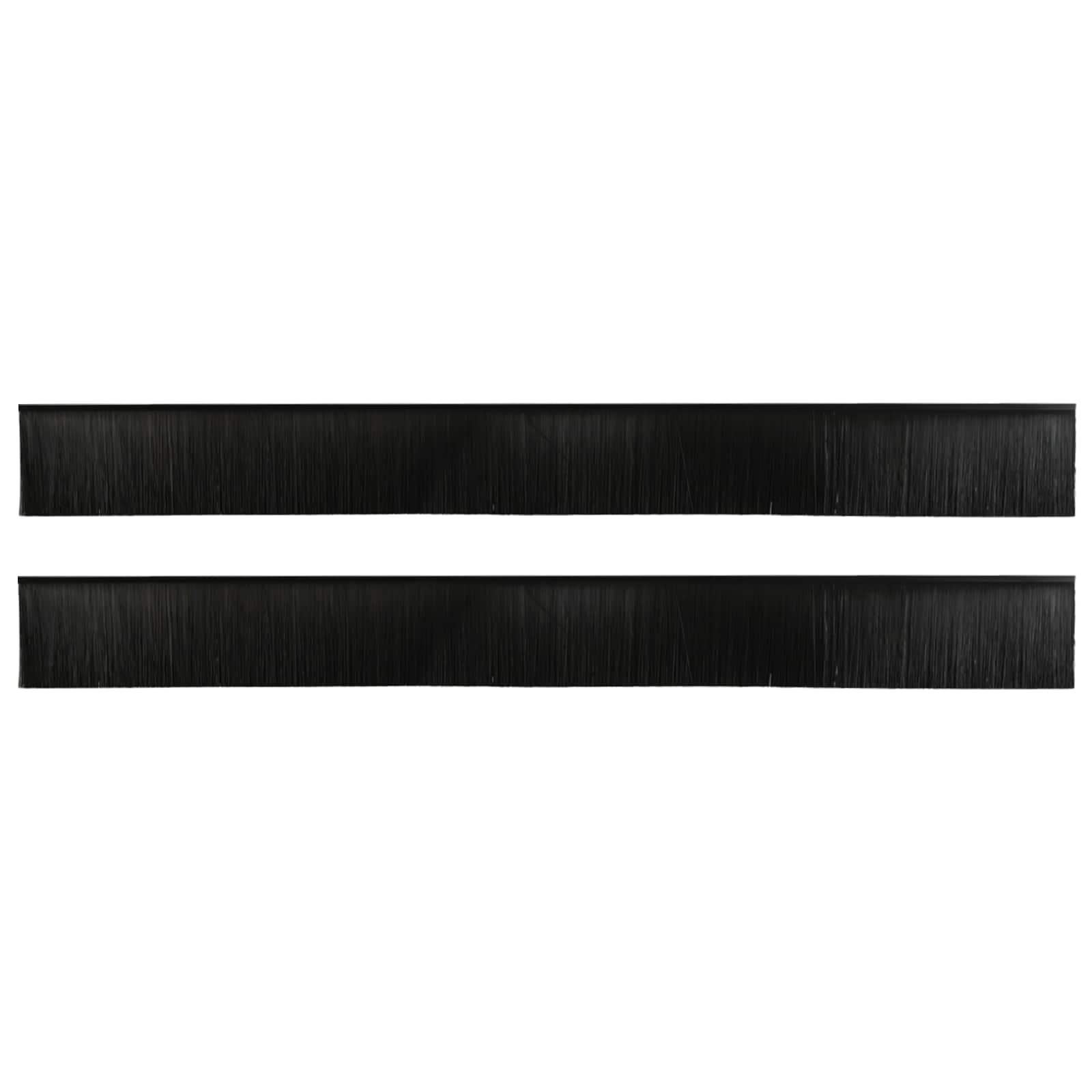 Spazzole per porte autoadesive 2 pz Nero 100 cm