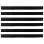 Guarnizioni a spazzola adesive per porte 100 cm nero (6 pezzi)