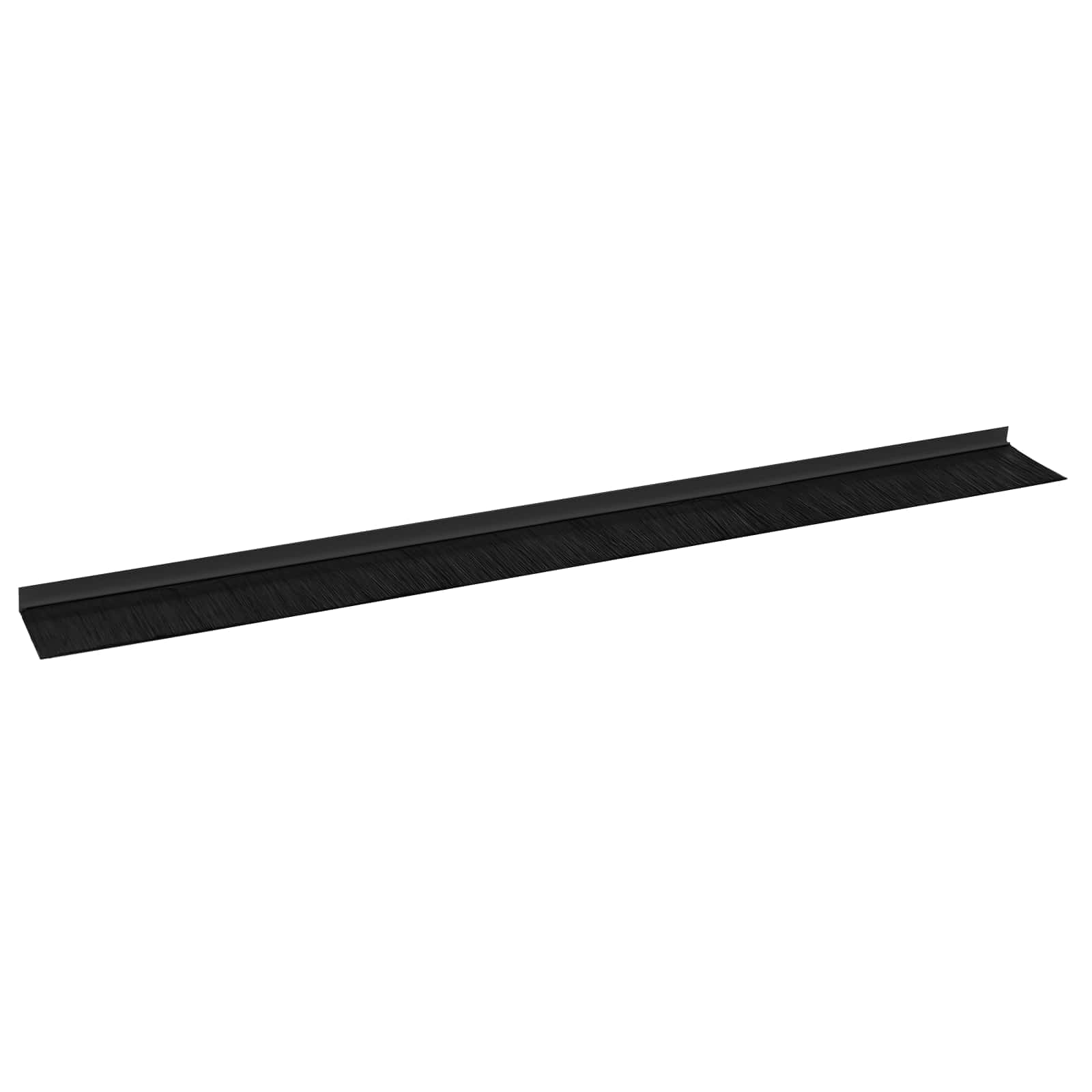Guarnizioni a spazzola adesive per porte 100 cm nero - 6 pezzi