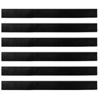 Guarnizioni a spazzola adesive per porte 100 cm nero - 6 pezzi