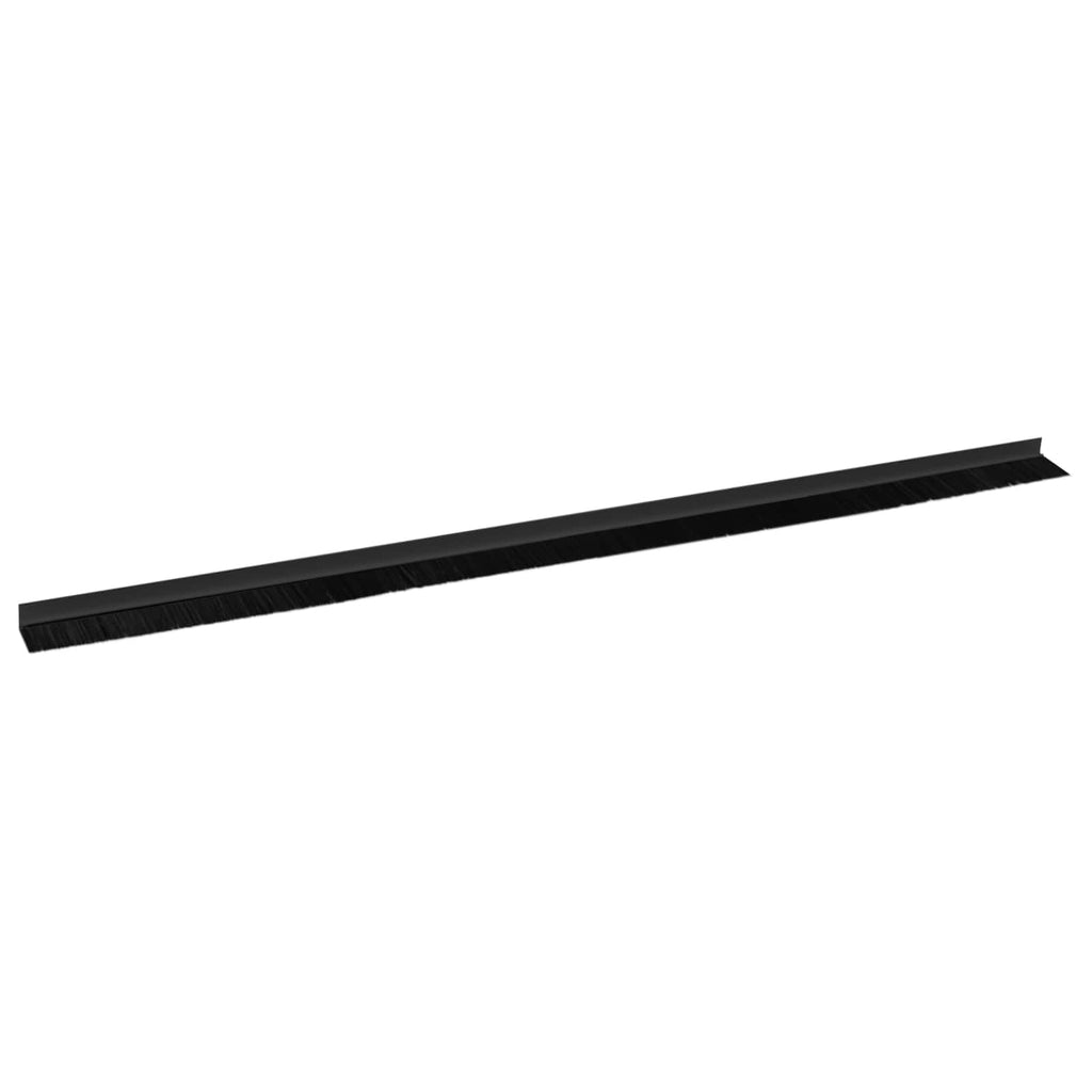 Guarnizioni a Spazzola Autoadesive per Porte 12 pcs Nero 100 cm