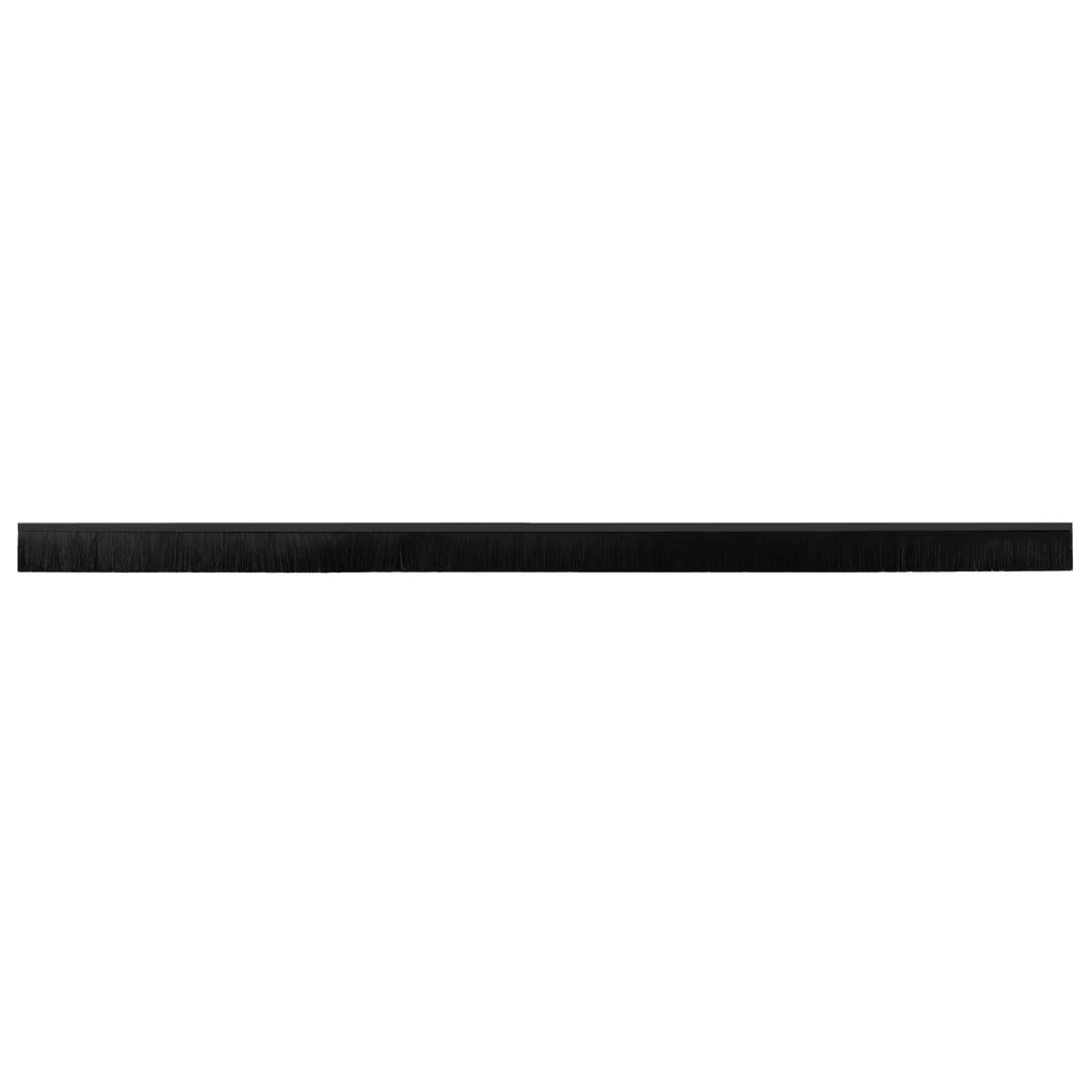 Guarnizioni a Spazzola Autoadesive per Porte 12 pcs Nero 100 cm