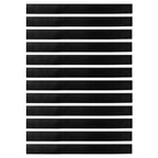 Spazzole per porte autoadesive 12 pezzi Nero 100 cm