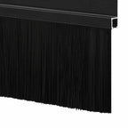 Spazzole per porte a vite 2 pz Nero 100 cm Lega di alluminio