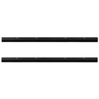 Spazzole per porte a vite 2 pz Nero 100 cm Lega di alluminio