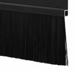 Spazzole per porte a vite 2 pz Nero 100 cm Lega di alluminio