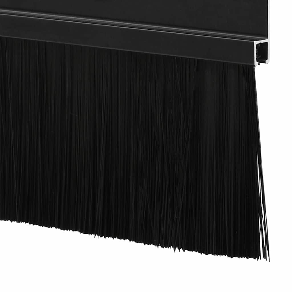 Spazzole per porte a vite 2 pz Nero 100 cm Lega di alluminio