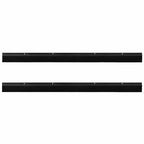 Spazzole per porte a vite 2 pz Nero 100 cm Lega di alluminio