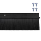 Spazzole per porte a vite 2 pz Nero 100 cm Lega di alluminio