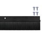 Spazzole per porte a vite 6 pezzi Nero 100 cm Lega di alluminio