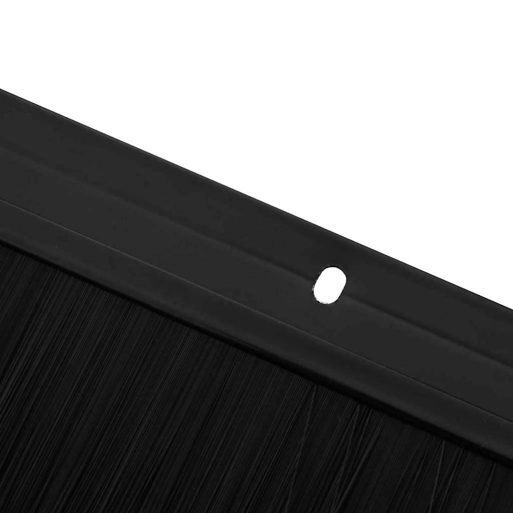 Spazzole per porte a vite 6 pezzi Nero 100 cm Lega di alluminio