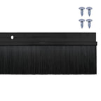 Spazzole per porte a vite 12 pz Nero 100 cm Lega di alluminio