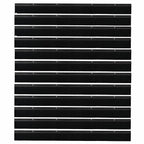 Spazzole per porte a vite 12 pezzi nero 100 cm lega di alluminio