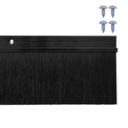Spazzole per porte a vite 12 pezzi nero 100 cm lega di alluminio