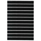 Spazzole per porte a vite 12 pezzi Nero 100 cm Lega di alluminio