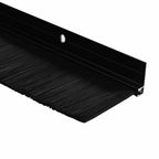 Spazzole per porte a vite 2 pezzi Nero 100 cm Lega di alluminio