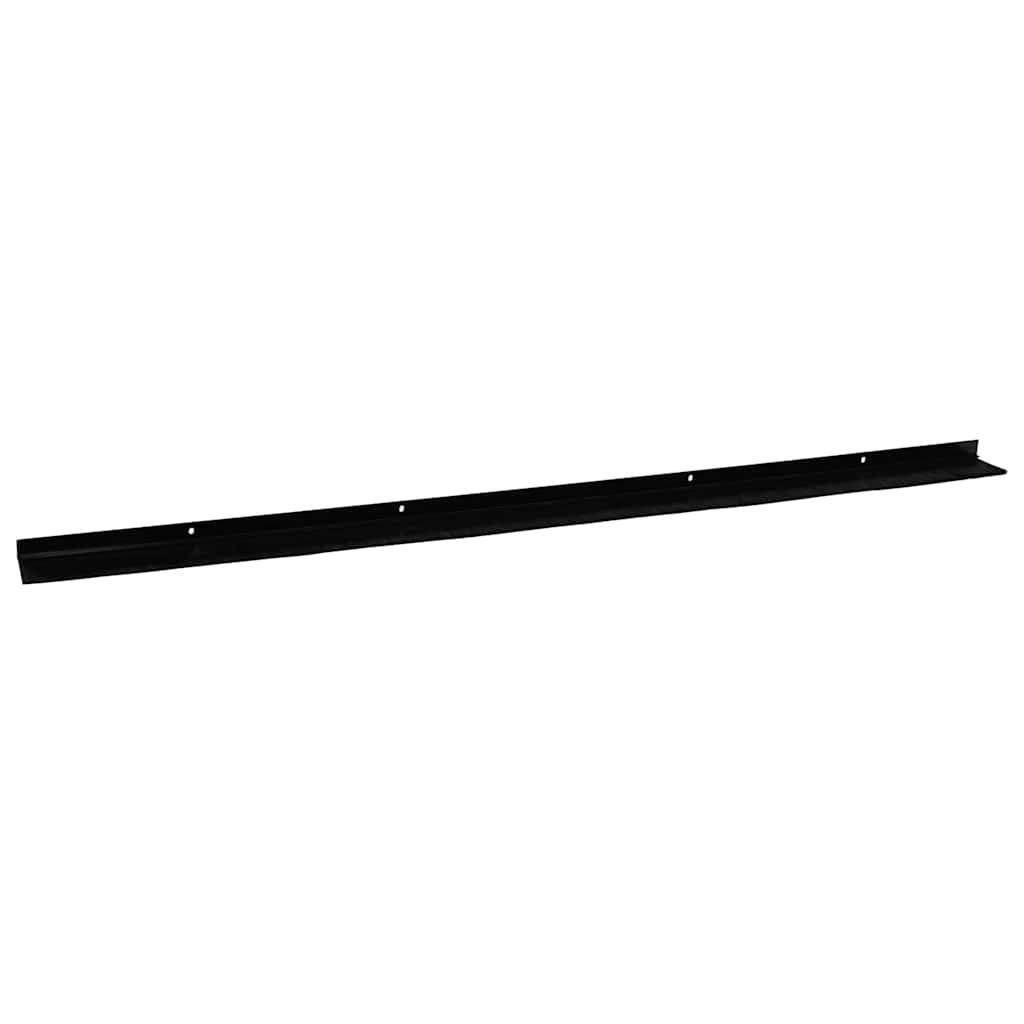 Spazzole per porte a vite 2 pezzi Nero 100 cm Lega di alluminio