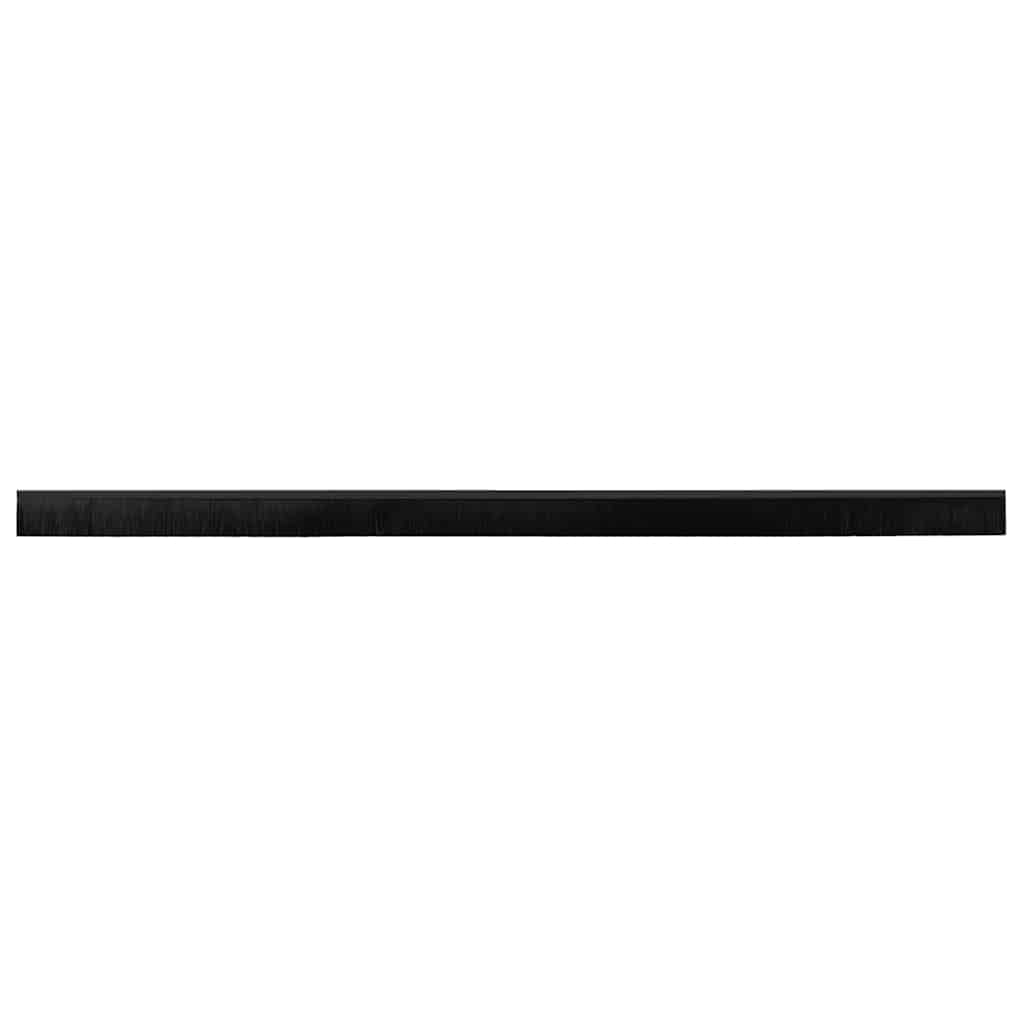 Spazzole per porte a vite 2 pezzi Nero 100 cm Lega di alluminio