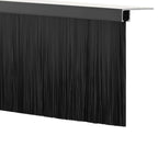 Spazzole per porte a vite 6 pz Nero 100 cm Lega di alluminio