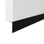 Spazzole per porte a vite 6 pz Nero 100 cm Lega di alluminio
