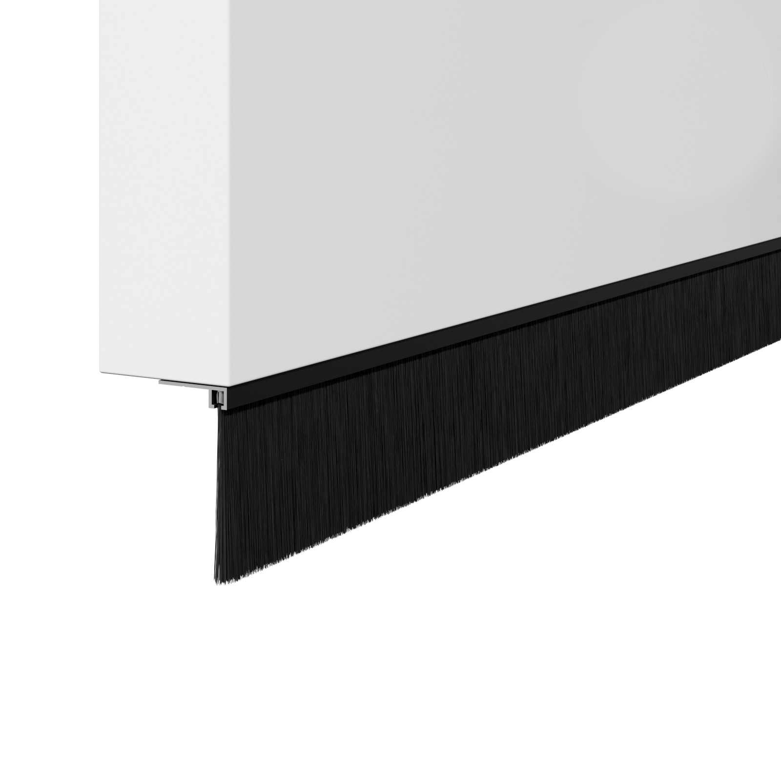 Spazzole per porte a vite 6 pz Nero 100 cm Lega di alluminio