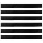 Spazzole per porte a vite 6 pezzi Nero 100 cm Lega di alluminio