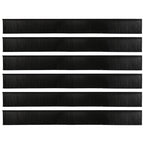 Guarnizioni a spazzola per porte a vite 100 cm lega di alluminio nero (6 pz)