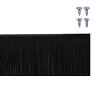 Guarnizioni a spazzola per porte a vite 100 cm lega di alluminio nero (6 pz)