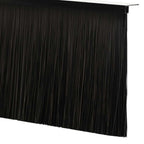 Spazzole per porte a vite 12 pcs Nero 100 cm Lega di alluminio