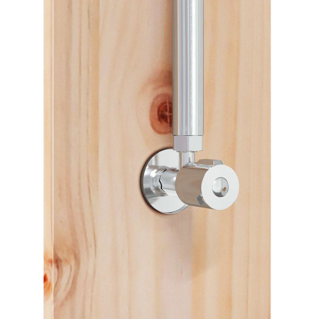 Doccia da esterno 206 cm legno massello di pino e acciaio inox