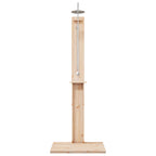 Doccia da esterno 206 cm legno massello di pino e acciaio inox