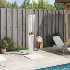 Doccia da esterno 206 cm Legno massello di pino e acciaio inox