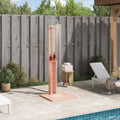 Doccia da esterno 206 cm in legno di douglas e acciaio inox