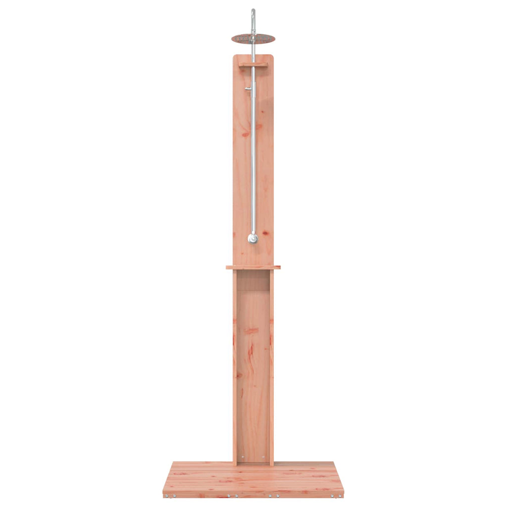 Doccia da esterno 206 cm in legno di douglas e acciaio inox
